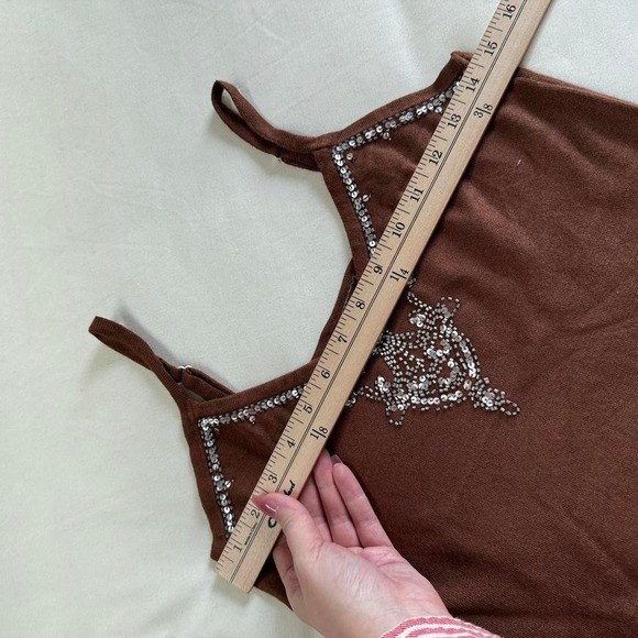 Y2K dmbm brown silk blend cami size large - Picture 5 of 6